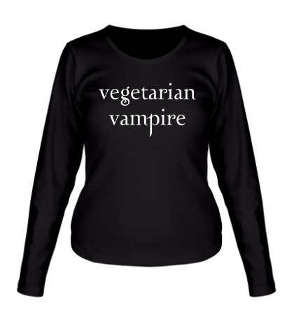 Женский лонгслив «Vegetarian vampire»