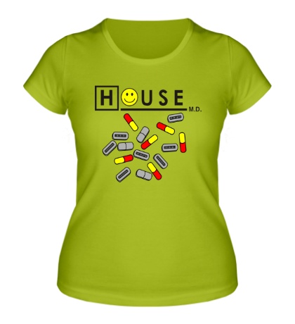 Женская футболка House MD: Smile Pills