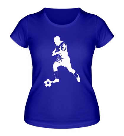 Женская футболка «Футболист с мячом»