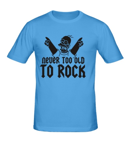 Мужская футболка Never too old to Rock