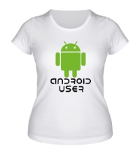 Женская футболка Android user