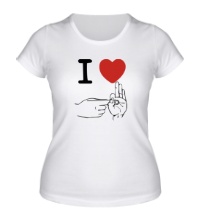 Женская футболка I love Hands