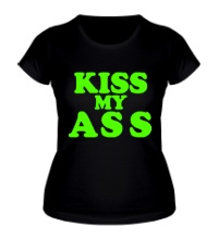 Женская футболка Kiss my Ass Glow