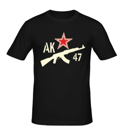 Мужская футболка «АК-47 патриот, свет»