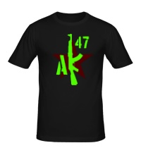 Мужская футболка АК-47 мафия, свет