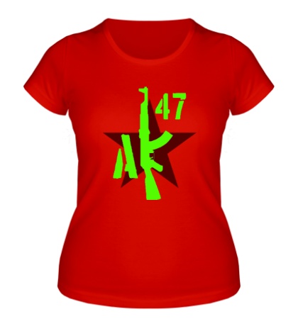 Женская футболка «АК-47 мафия, свет»
