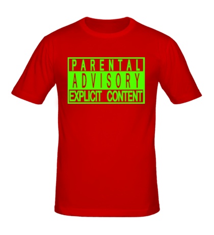 Мужская футболка Parental Advisory Glow
