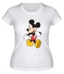Женская футболка «Идущий Микки Маус» - Фото 1