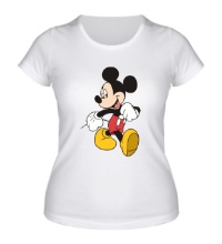 Женская футболка Идущий Микки Маус