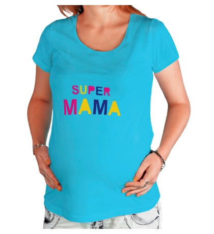 Футболка для беременной SUPER mama