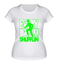 Женская футболка Im Shufflin Green