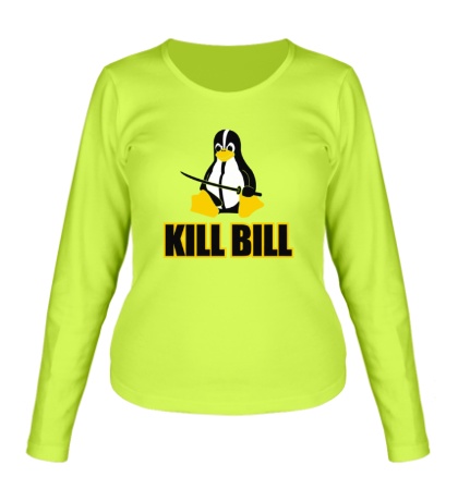 Купить женский лонгслив Linux kill Bill