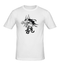Мужская футболка Дракон с иероглифом