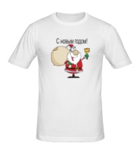 Мужская футболка Дед Мороз поздравляет