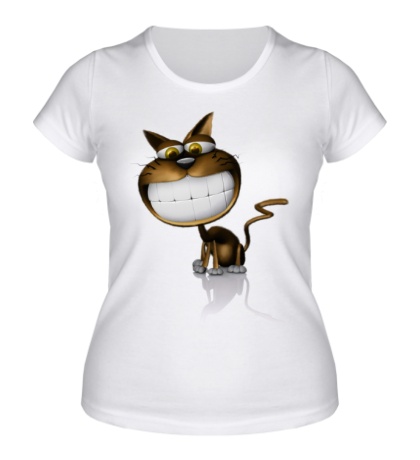 Женская футболка «Улыбающийся кот»