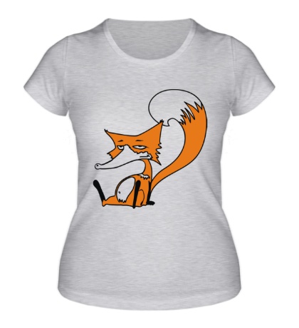 Женская футболка Угрюмая лисичка