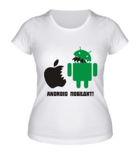 Женская футболка Android победит