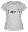 Женская футболка «Linux powered» - Фото 1