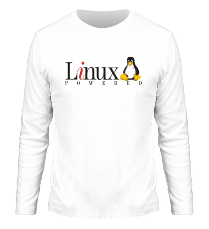 Мужской лонгслив «Linux powered»