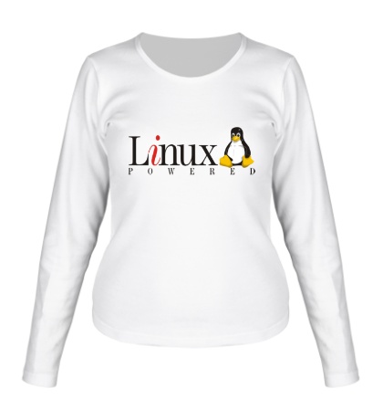 Женский лонгслив «Linux powered»