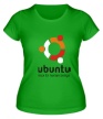Женская футболка «Ubuntu for humans» - Фото 1