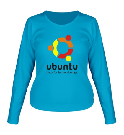 Женский лонгслив Ubuntu for humans
