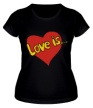 Женская футболка «Love is» - Фото 1