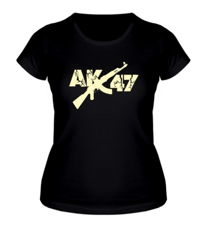 Женская футболка «АК-47: русский рэп, свет»