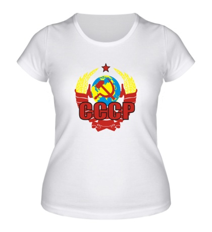 Женская футболка СССР символика