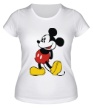 Женская футболка «Застенчивый Микки Маус» - Фото 1