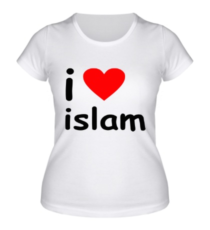 Женская футболка I love islam