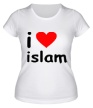 Женская футболка «I love islam» - Фото 1