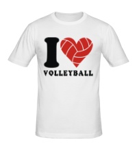 Мужская футболка I Love Volleyball