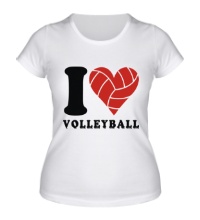 Женская футболка I Love Volleyball