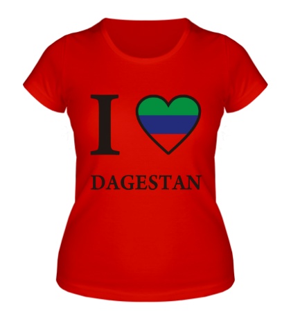 Женская футболка I love Dagestan