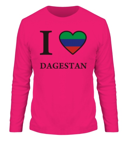 Мужской лонгслив I love Dagestan