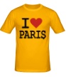 Мужская футболка «I love Paris» - Фото 1
