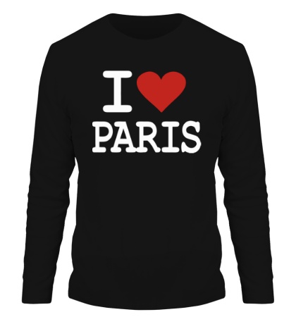 Мужской лонгслив «I love Paris»
