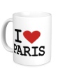 Керамическая кружка «I love Paris» - Фото 1