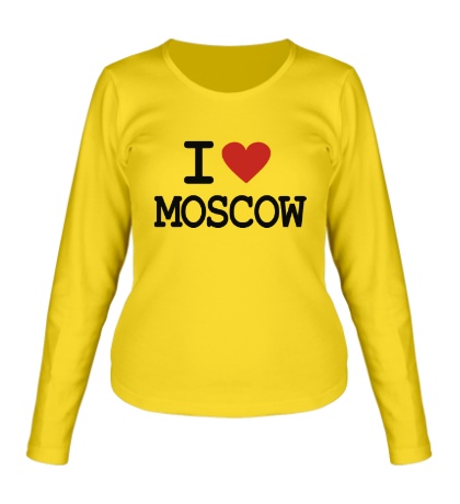 Женский лонгслив I love Moscow