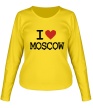 Женский лонгслив «I love Moscow» - Фото 1