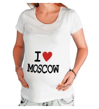 Футболка для беременной I love Moscow