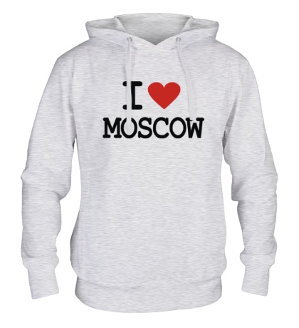 Толстовка с капюшоном «I love Moscow»