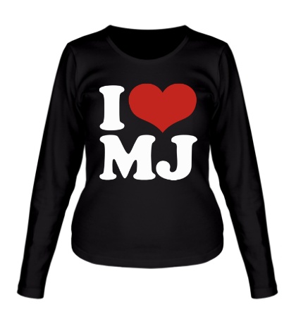 Женский лонгслив «I Love MJ»