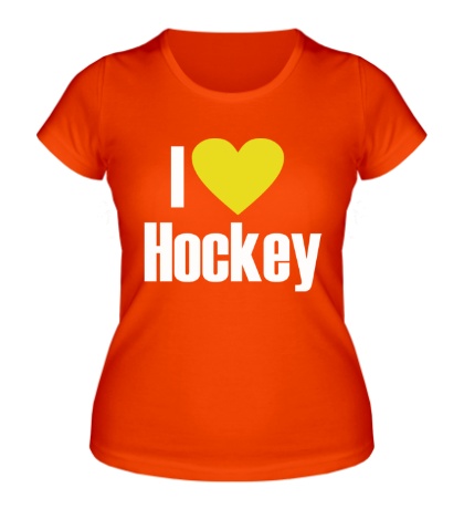 Женская футболка I love Hockey