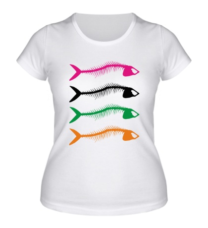 Женская футболка Рыбьи скелеты