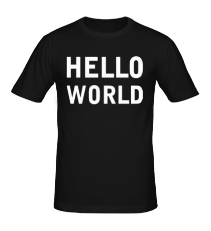 Мужская футболка «Hello World»