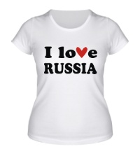 Женская футболка Love Russia