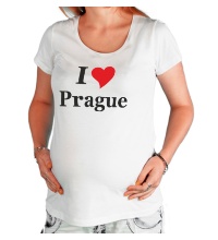 Футболка для беременной I Love Prague
