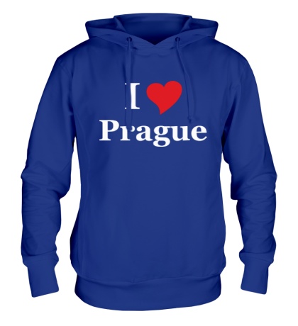 Толстовка с капюшоном I Love Prague
